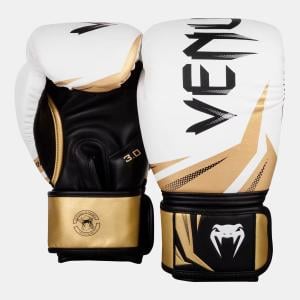 Venum Challenger 3.0 Boxing Glove, White/Black, Gold, 10 Oz 