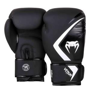 Venum Contender 2.0 Boxing Glove, Black/Grey, White, 12 Oz 