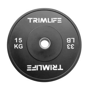 TRIMLIFE USA Performance Series Rubber Bumper Plates, 15 kg 