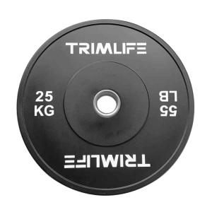 TRIMLIFE USA Performance Series Rubber Bumper Plates, 25 kg 