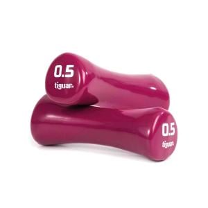 Tiguar Vinyl Dumbbells-Pair, 0.5 Kg 