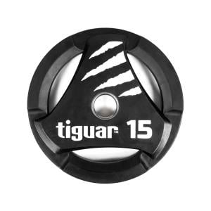 Tiguar PU Olympic Weight Plate -Single, 15 kg 