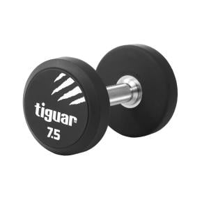 Tiguar PU Round Dumbbell - Single, 7.5 Kg 