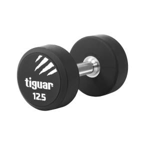 Tiguar PU Round Dumbbell - Single, 12.5 Kg 