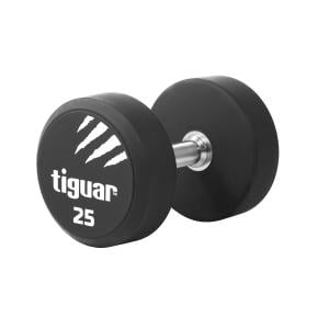 Tiguar PU Round Dumbbell - Single, 25 kg 