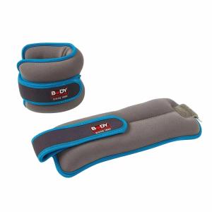 Body Sculpture Softway Ankle Weights, Grey/Blue, 5 LB