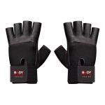 Body Sculpture Leather Weight Lifting Gloves, M