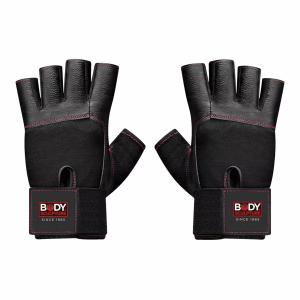 Body Sculpture Leather Weight Lifting Gloves, M