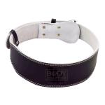 Body Sculpture Leather Fitness Belt, Black, M 