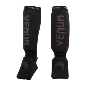 Venum Kontact Shinguards-Black/Black