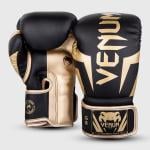 Venum Elite Boxing Glove, Black/Gold, 10 Oz