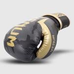 Venum Elite Boxing Gloves, Camo/Gold, 12 Oz