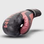 Venum Elite Boxing Gloves, Black/Pink Gold, 12 Oz