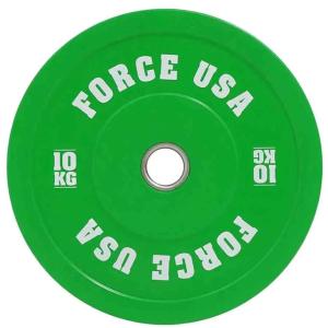 Force USA Pro Grade Coloured Bumper Plates (Sold Individually), 10 Kg 