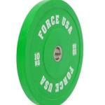 Force USA Pro Grade Coloured Bumper Plates (Sold Individually), 10 Kg 