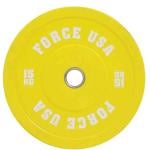 Force USA Pro Grade Coloured Bumper Plates (Sold Individually), 15 kg 