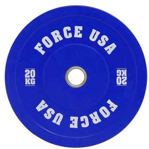 Force USA Pro Grade Coloured Bumper Plates (Sold Individually), 20 Kg 