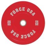 Force USA Pro Grade Coloured Bumper Plates (Sold Individually), 25 kg 