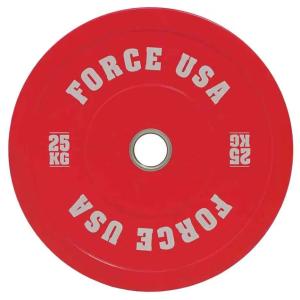 Force USA Pro Grade Coloured Bumper Plates (Sold Individually), 25 kg 