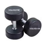 Volksgym Round Rubber Dumbbells Pair, 27.5 Kg 