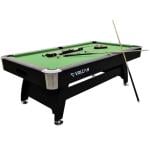 Volcan Wooden Billiard Table with all Accessories, Green, 7 Feet