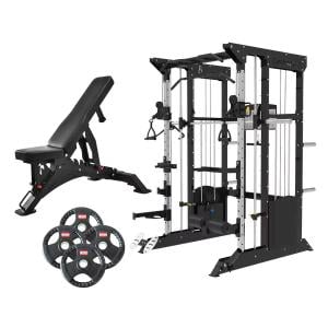 Combo Offers Murano Functional Trainer Set with Weight Plate and Bench