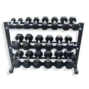 Combo Offers Murano Hex Dumbbell 2.5Kg To 25Kg Pair With Rack