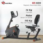 PowerMax Fitness BR-600 Magnetic Recumbent Exercise Bike