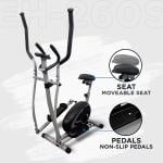 PowerMax Fitness EH-260S Elliptical Cross Trainer for Home Use