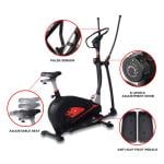 PowerMax Fitness EH-350S Elliptical Cross Trainer for Home Use