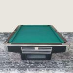 Murano 9 Feet Billiard Table, Black Frame with Green Marble Table