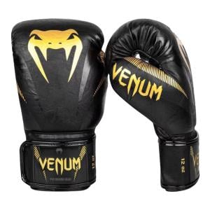 Venum 8 Oz Impact Boxing Gloves, Black/Gold