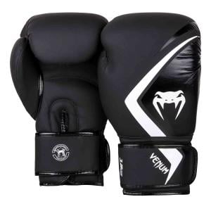 Venum 10 Oz Contender 2.0 Boxing Glove, Black/Grey, White