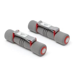 Reebok Fitness Softgrip Dumbbells, Red/Grey, 1.0 Kg