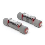 Reebok Fitness Softgrip Dumbbells, Red/Grey, 2 Kg