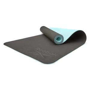 Reebok Fitness Double Sided 6mm Yoga Mat, Blue, 6 mm