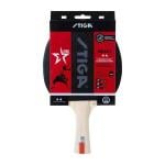 Stiga Reach 2-Star Table Tennis Racket, Black/Red