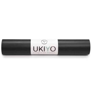 UKIYO The 5mm Mat - Natural Rubber Yoga Mat, Black 