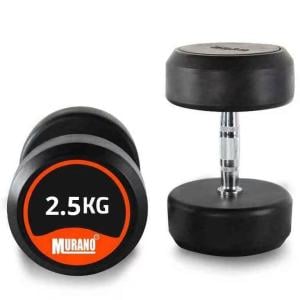 Murano Premium TPU Round Dumbbell Pair, 2.5 Kg 