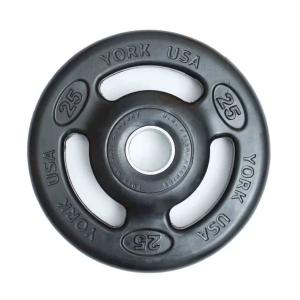 York Fitness ISO-Grip Rubber Weight Plate, 25 LB 