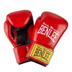 Benlee Fighter Leather Boxing Gloves, Red/Black, 10 Oz 