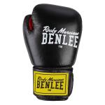 Benlee Sugar Deluxe Leather Boxing Gloves, Black/Red, 10 Oz 