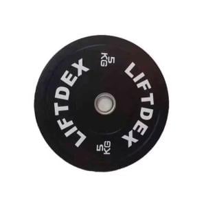 Liftdex Rubber Bumper Plate, 1 Piece, Black, 15 kg