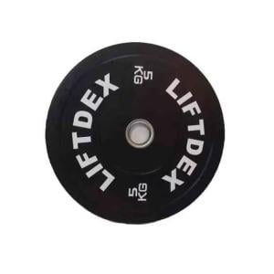 Liftdex Rubber Bumper Plate, 1 Piece, Black, 20 Kg