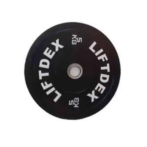 Liftdex Rubber Bumper Plate, 1 Piece, Black, 25 kg