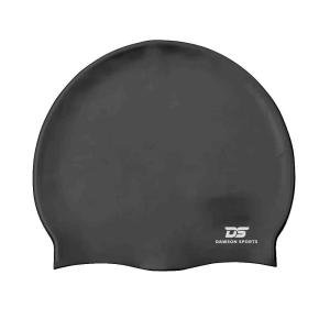 Dawson Sports Adult Silicone Swimming Cap, Black 