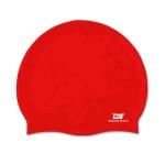 Dawson Sports Adult Silicone Swimming Cap, Red 