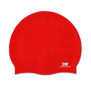 Dawson Sports Adult Silicone Swimming Cap, Red 