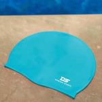 Dawson Sports Adult Silicone Swimming Cap, Sky Blue 