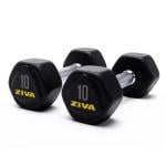 Ziva Performance Hexagon Steel Dumbbell, 10 Kg